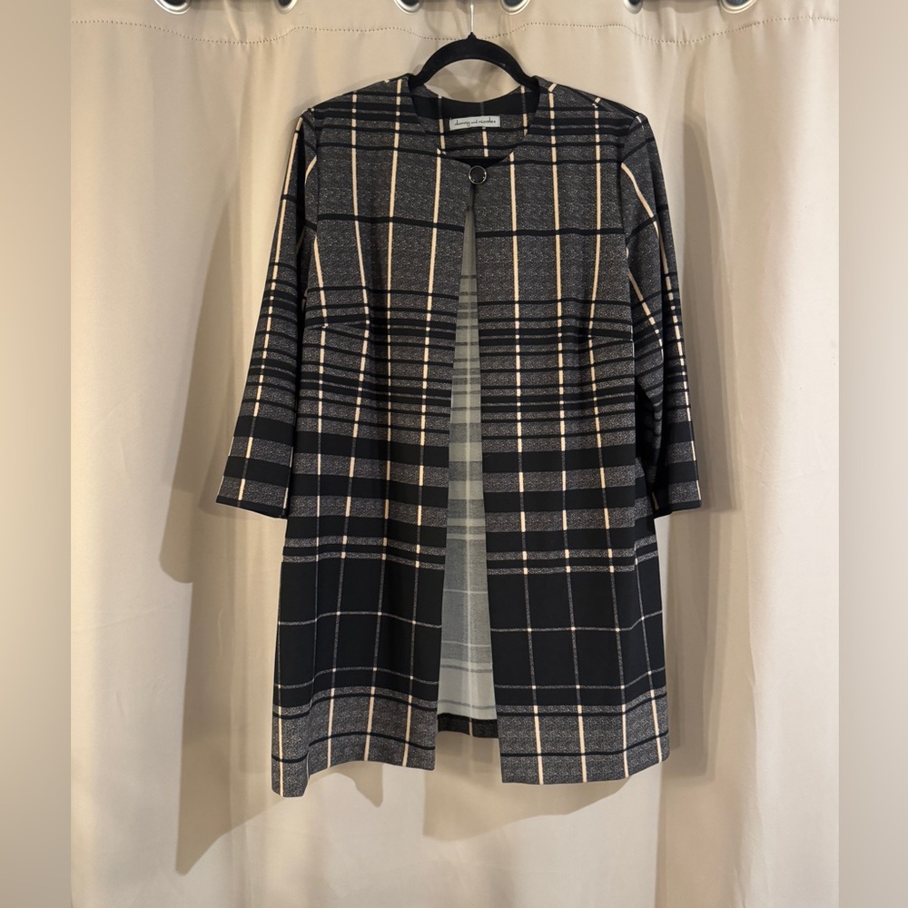 Danny & Nicole Black and Gray Plaid Cape